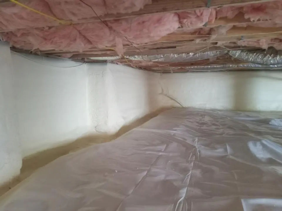 Crawl space encapsulation with closed-cell spray foam for Spray Foam Roofing in Ridgeway